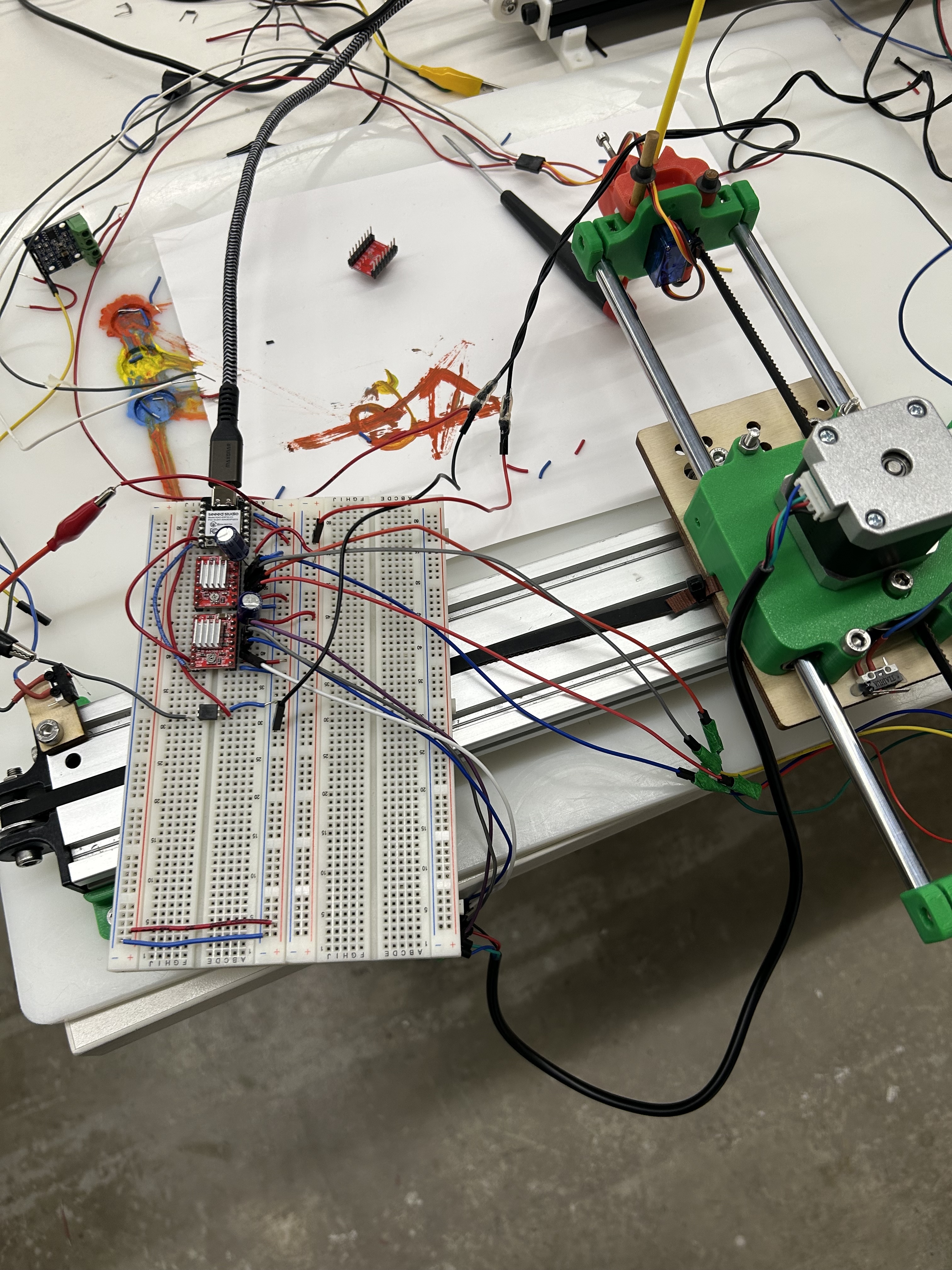 Circuit and breadboard setup