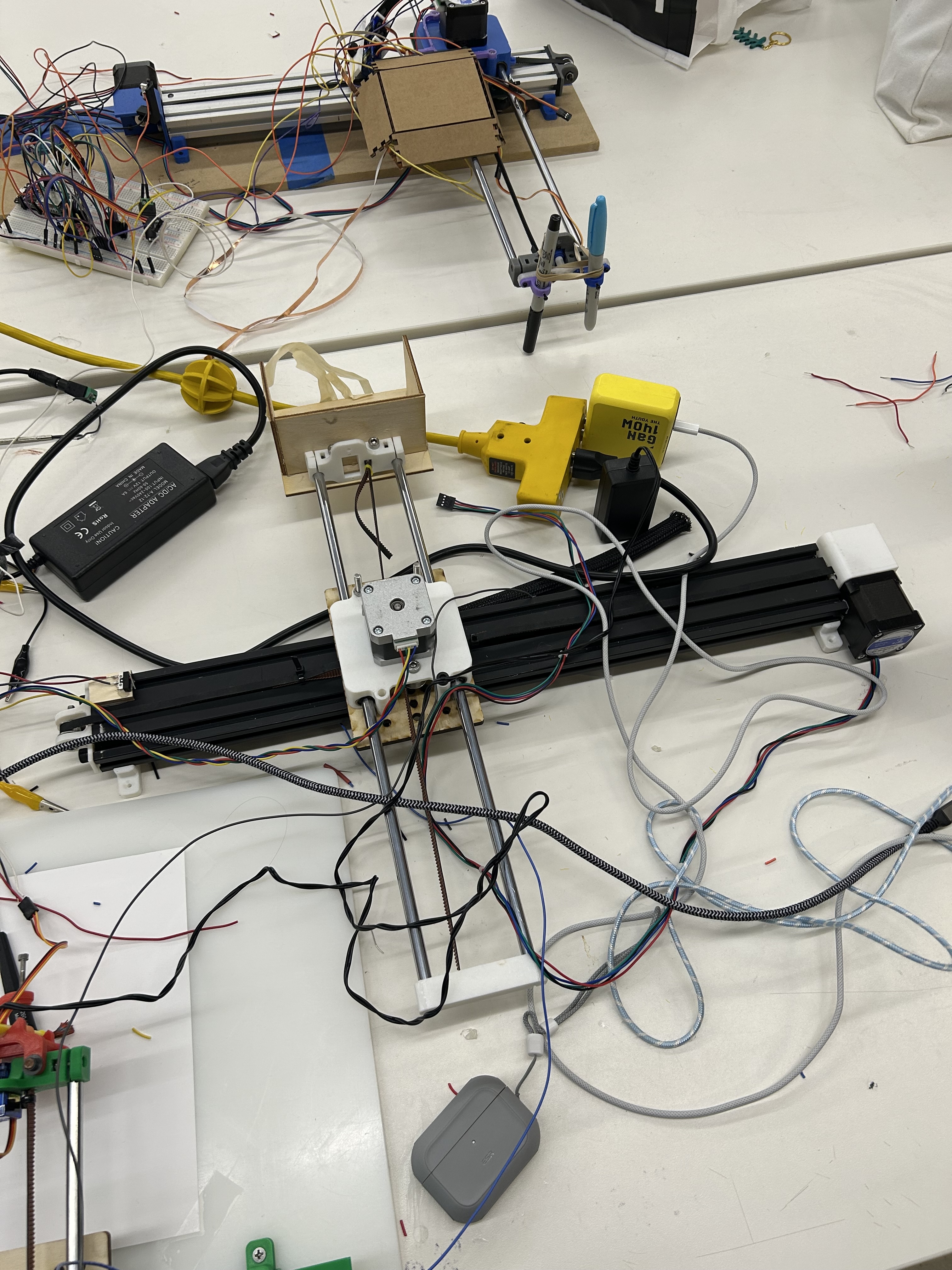 Full view of our drawing machine setup