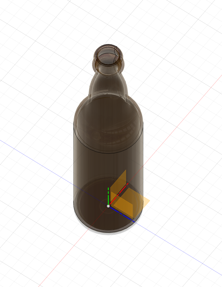 Glass Soda Bottle - Perspective View