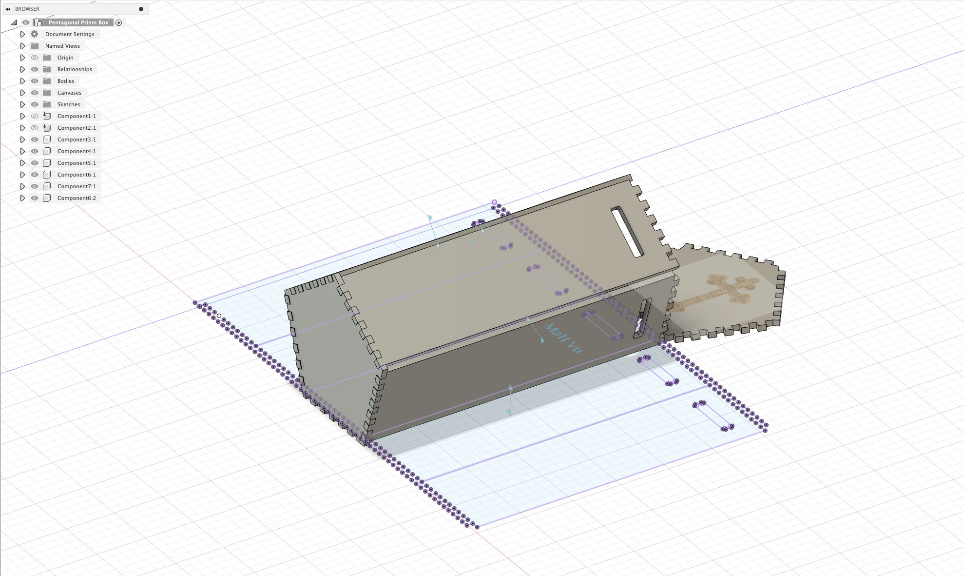 CAD Sketch of Pentagonal Prism